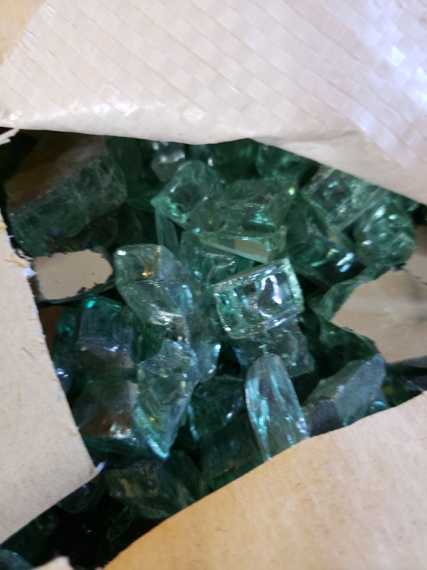 Photo 2 of 20 Pound Reflective Fire Rock, Green.