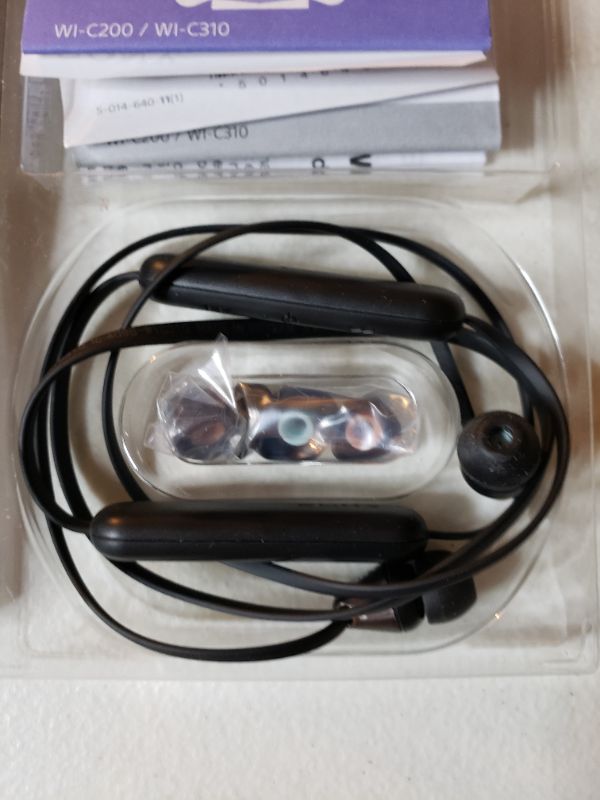 Photo 1 of Sony WI-C310 Wireless in-Ear Headphones, Black (Renewed)
