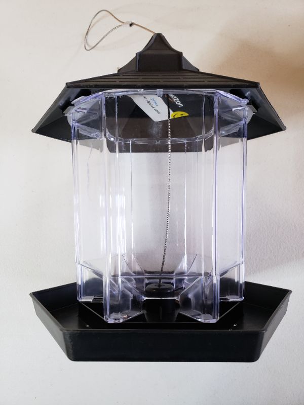 Photo 1 of 6 Sided Black Plastic Bird Feeder