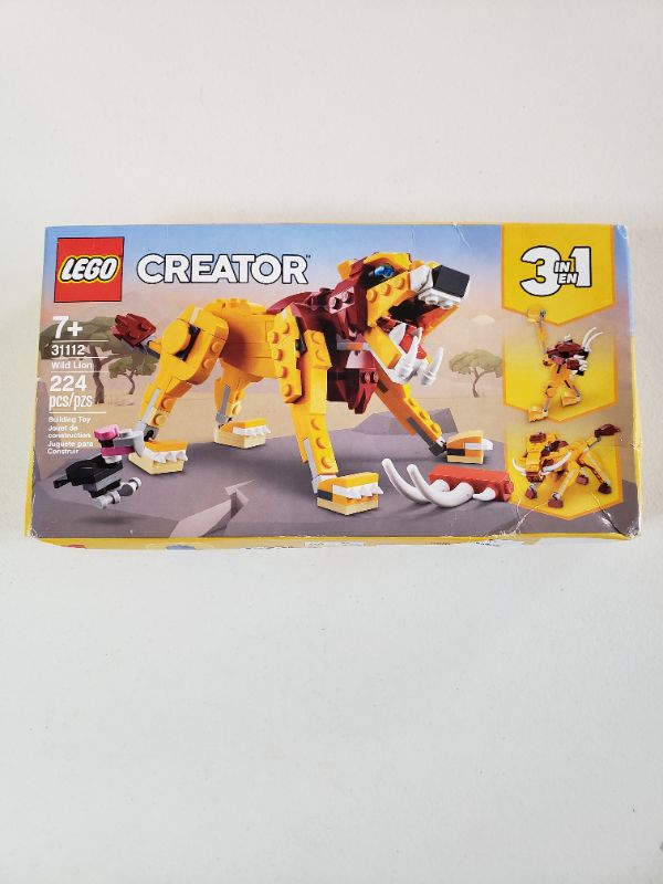 Photo 1 of LEGO Creator 3in1 Wild Lion 31112 3in1 Toy Building Kit Featuring Animal Toys for Kids, New 2021 (224 Pieces)
