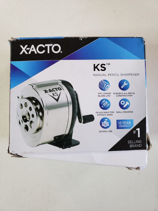 Photo 1 of X-ACTO Ranger 1031 Wall Mount Manual Pencil Sharpener,Silver/Black
