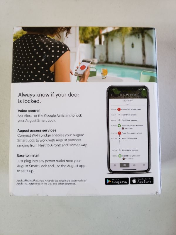 Photo 2 of August Connect Wi-Fi Bridge, Remote Access, Alexa Integration for Your August Smart Lock
