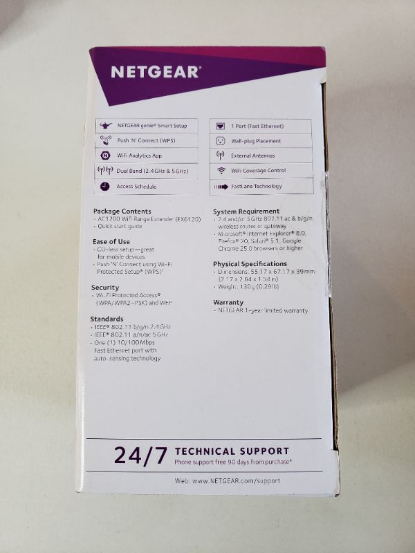 Photo 2 of NETGEAR Wi-Fi Range Extender EX6120 - Coverage Up to 1500 Sq Ft and 25 Devices with AC1200 Dual Band Wireless Signal Booster & Repeater (Up to 1200Mbps Speed), and Compact Wall Plug Design
