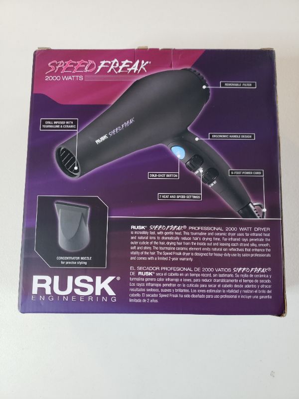 Photo 2 of RUSK Engineering Speed Freak Professional 2000 Watt Dryer
