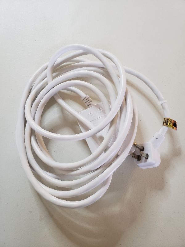 Photo 2 of GE Extension Cord With USB, White. Missing Package.