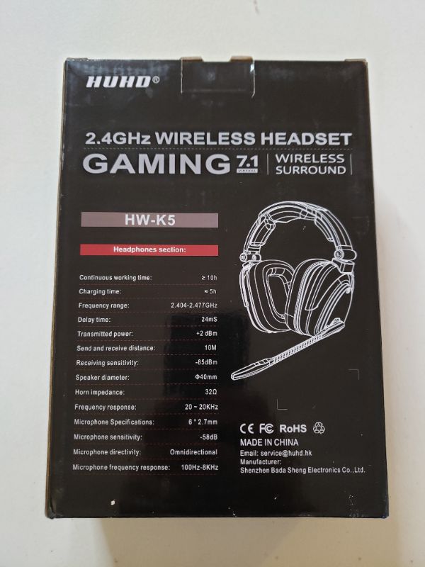 Photo 2 of 2.4G Wireless Gaming Headset for Xbox one with Wireless adpater Deep Bass and Rotating Metal Ear Cups
