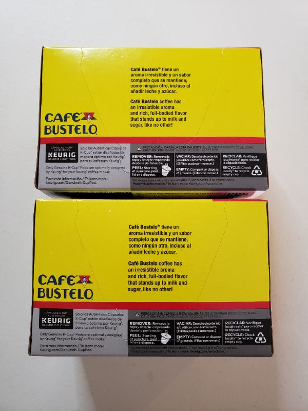 Photo 1 of Café Bustelo Espresso Style Dark Roast Coffee, 12 Keurig K-Cup Pods. Lot of 2.