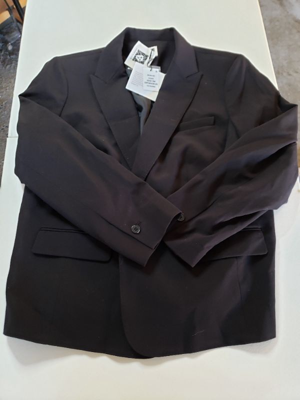 Photo 1 of Anne Klein Women's Long 1 Button Jacket. Black, Size 18W USA.
