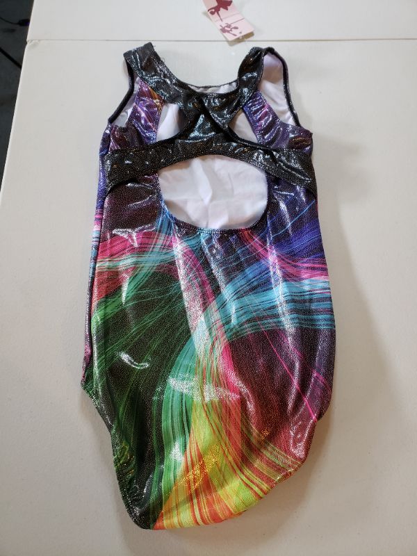 Photo 2 of Girls' Rainbow Sparkle One Piece Dance Suit, Size 14A.