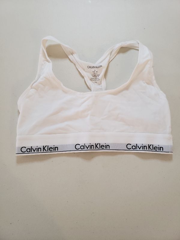 Photo 1 of Calvin Klein Women's Sports Bra Top, White, Size M.