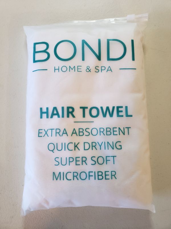 Photo 1 of Bondi Home Spa Hair Towel, White.