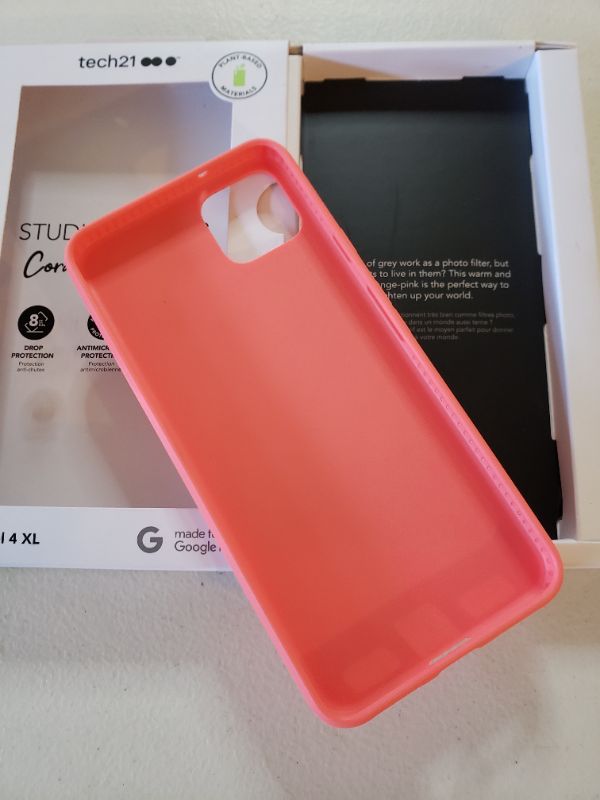 Photo 4 of Tech 21 Studio Colour Google Pixel 4 XL Case, Coral Colored.