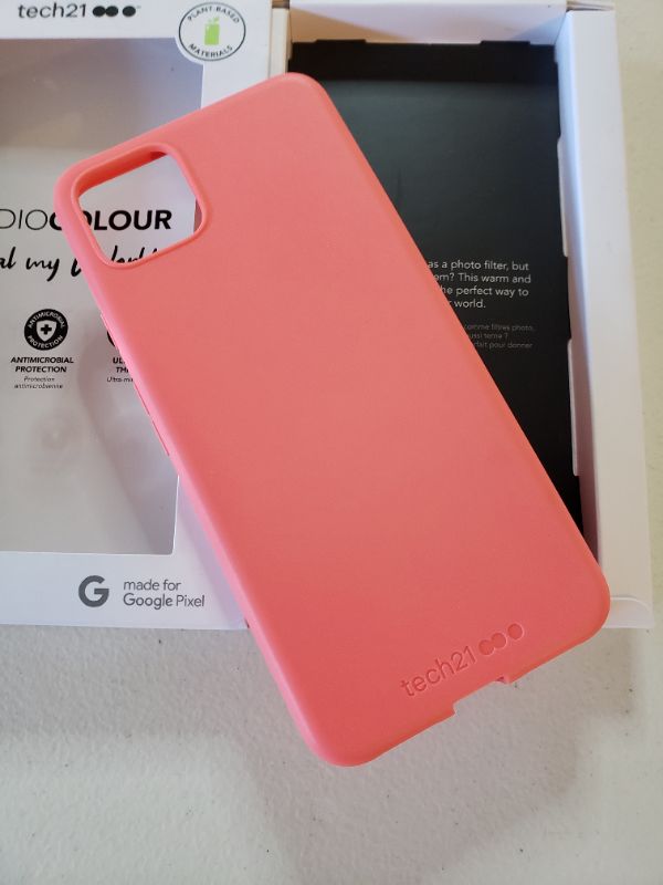 Photo 3 of Tech 21 Studio Colour Google Pixel 4 XL Case, Coral Colored.