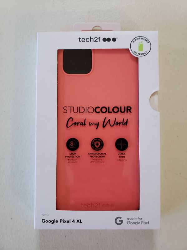 Photo 1 of Tech 21 Studio Colour Google Pixel 4 XL Case, Coral Colored.