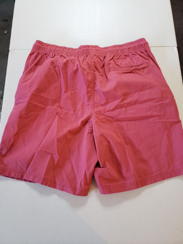 Photo 4 of Unisex Amazon Essential Shorts, Pink/Red, Size Large.