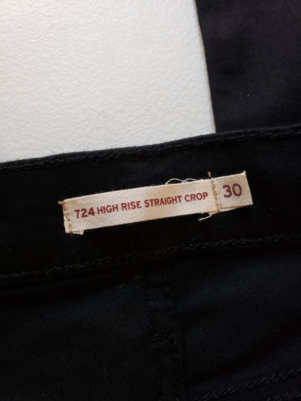Photo 1 of Women's Black LEVI 724 High Rise Jeans, Size 30
