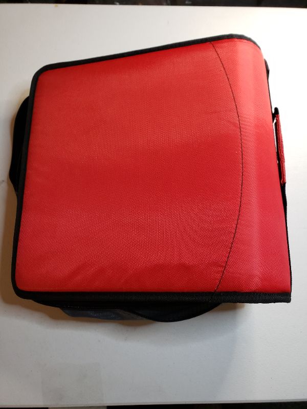 Photo 1 of Case-it The King Sized Zip Tab Zipper Binder - 4 Inch D-Rings - 5 Subject File Folder - 800 Sheet Capacity - [Red]
