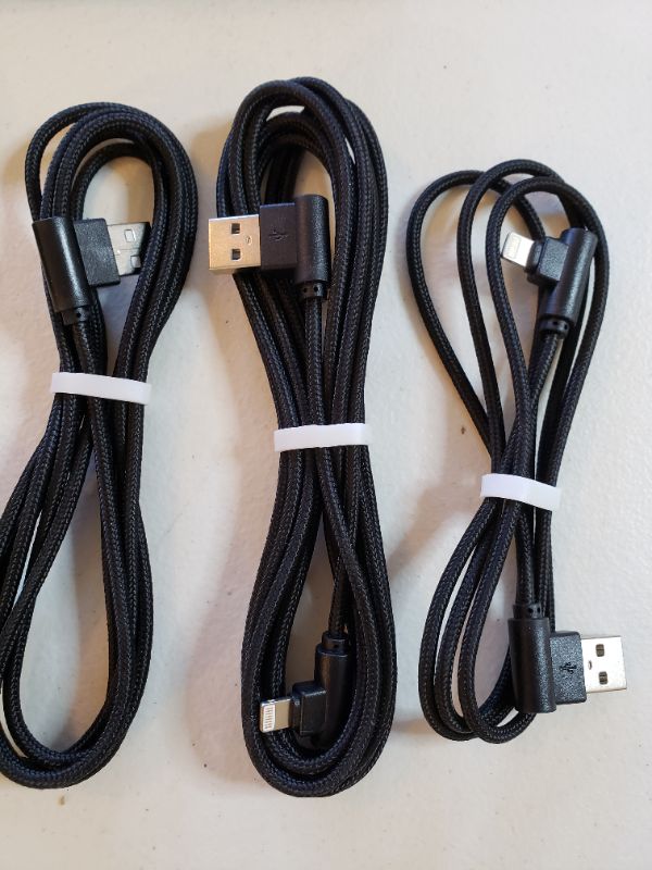 Photo 2 of Data & Charging Cables, Black, 5 Pack.