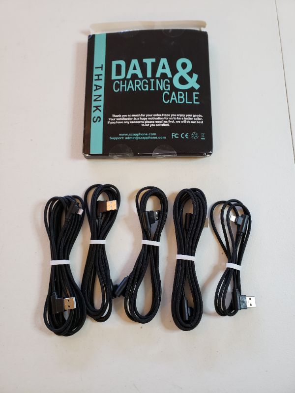 Photo 1 of Data & Charging Cables, Black, 5 Pack.