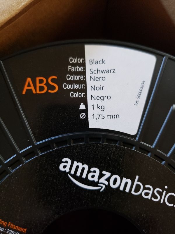 Photo 2 of Amazon Basics 3D Printer Filament 1.75 Black