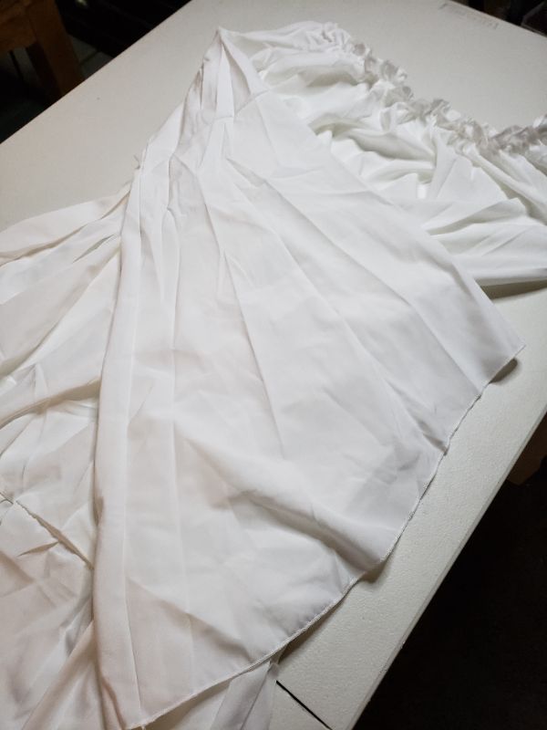 Photo 3 of WOMEN'S WHITE LONG SLEEVE RUFFLED DRESS, SIZE L/XL