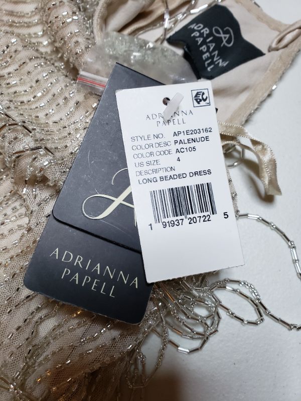 Photo 1 of Adrianna Papell Women's Beaded Long Dress. SIZE 4 US.
