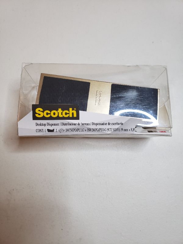 Photo 2 of Scotch Facet Design One-Handed Dispenser, with 3/4 x 350 Tape Roll, 1" Core, Copper (C17-CP)
