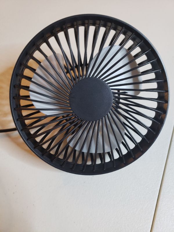 Photo 3 of 3 SPEED USB DESK FAN, BLACK. MISSING TIGHTING RING.