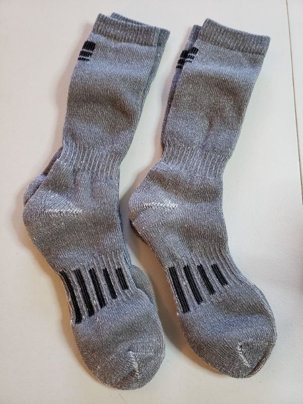 Photo 2 of MERINO WOOL SUPER COMFORT BOOT SOCKS, 2 PAIR, GREY, SIZE S/M.