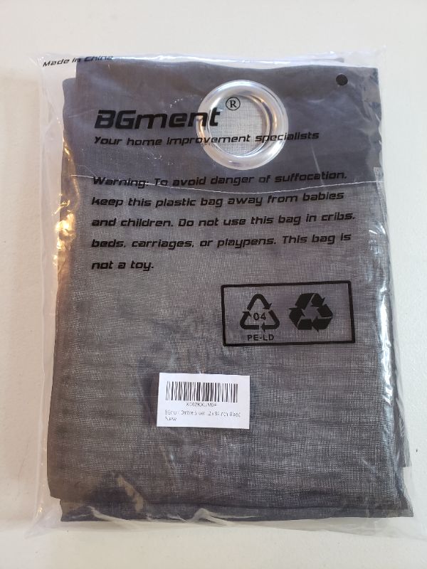 Photo 2 of BGMENT CURTAIN PANELS, 2 PACK, GREY, SIZE 42X84