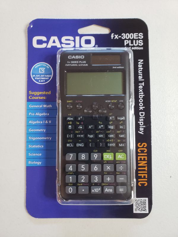 Photo 1 of Casio fx-300ESPLUS2 2nd Edition, Standard Scientific Calculator, Black
