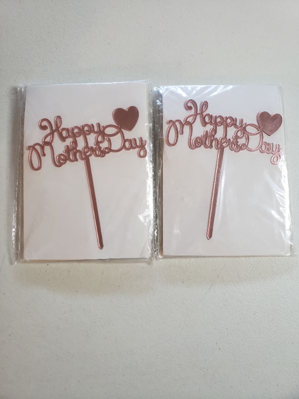 Photo 1 of 10pcs Happy Mothers Day Cake Toppers Decorative Acrylic Cupcake Picks Fruit Insert Party Supplies for Birthday Party Mothers Day (Five Patterns)
LOT OF 2 PACKAGES.