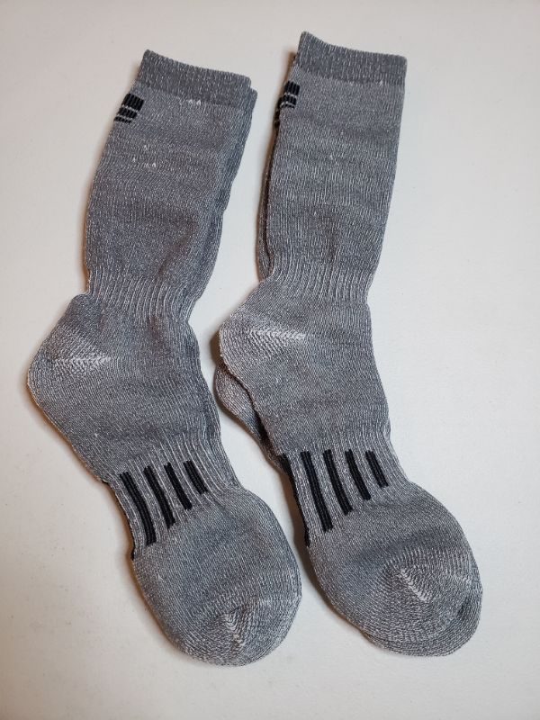 Photo 2 of MERINO WOOL SUPER COMFORT BOOT SOCKS, 2 PACK, GREY. SIZE M/L