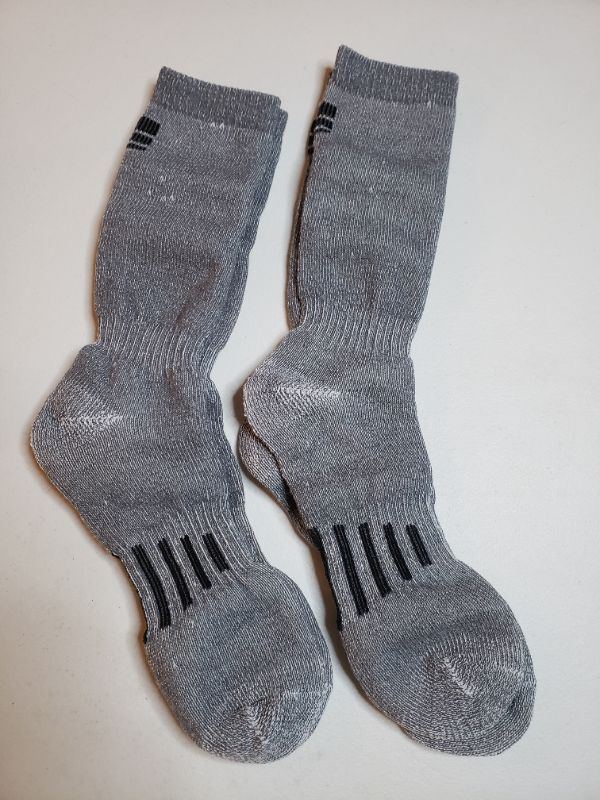 Photo 2 of MERINO WOOL SUPER COMFORT BOOT SOCKS, 2 PACK, GREY. SIZE M/L