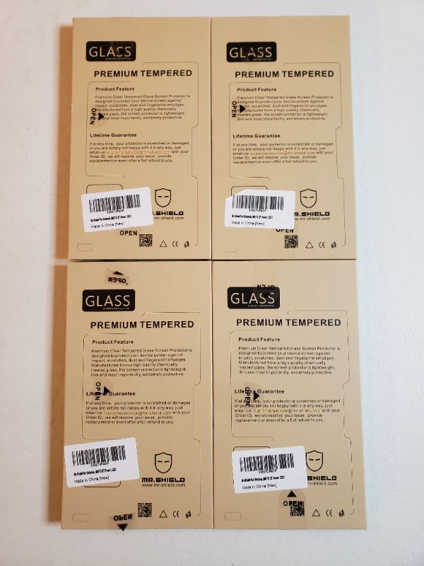 Photo 2 of [3-Pack]- Mr.Shield Designed For Motorola (Moto E7) [Tempered Glass] Screen Protector [Japan Glass With 9H Hardness] with Lifetime Replacement. LOT OF 4.

