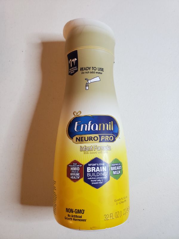 Photo 1 of Enfamil NeuroPro Ready-to-Use Baby Formula, Ready to Feed, Brain and Immune Support with DHA, Iron and Prebiotics, Non-GMO, 32 Fl Oz Bottle
