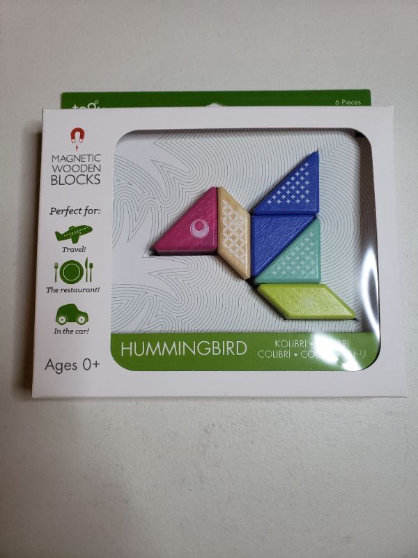 Photo 1 of 6 Piece Tegu Travel Pal Magnetic Wooden Block Set, Hummingbird
