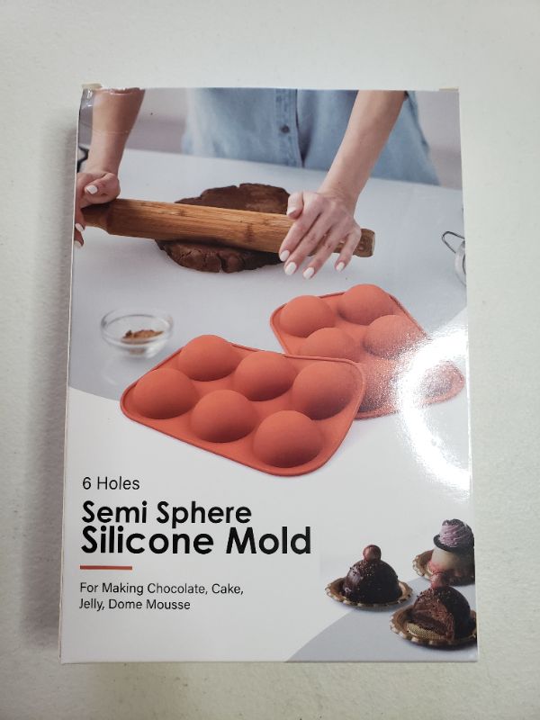 Photo 1 of 6 HOLES SEMI SPHERE SILICONE MOLD, FOR BAKING.