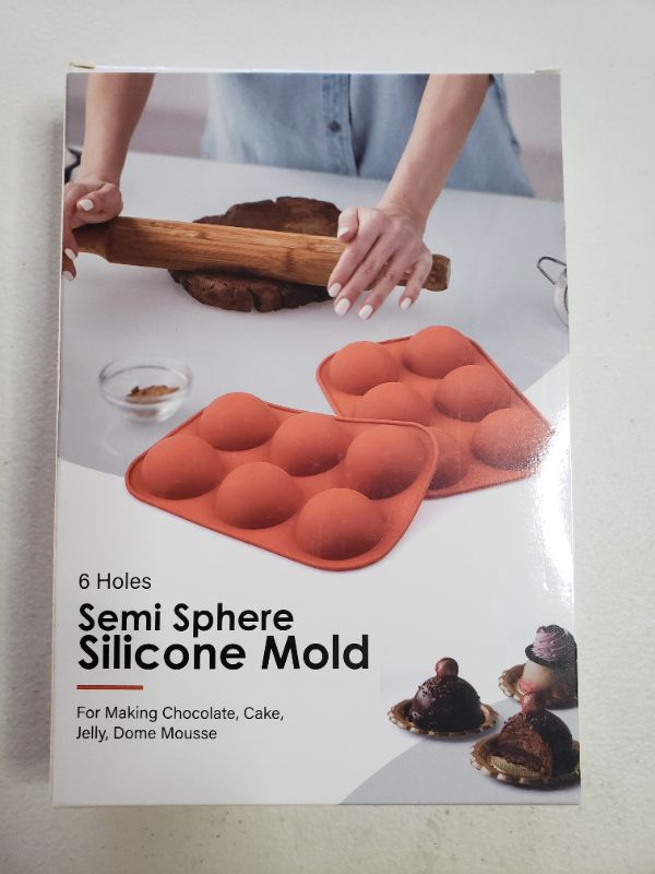 Photo 1 of 6 HOLES SEMI SPHERE SILICONE MOLD, FOR BAKING.