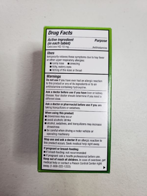 Photo 2 of Amazon Basic Care All Day Allergy, Cetirizine Hydrochloride Tablets, 10 mg, Antihistamine, 300 Count. BEST BY 02/2023.

