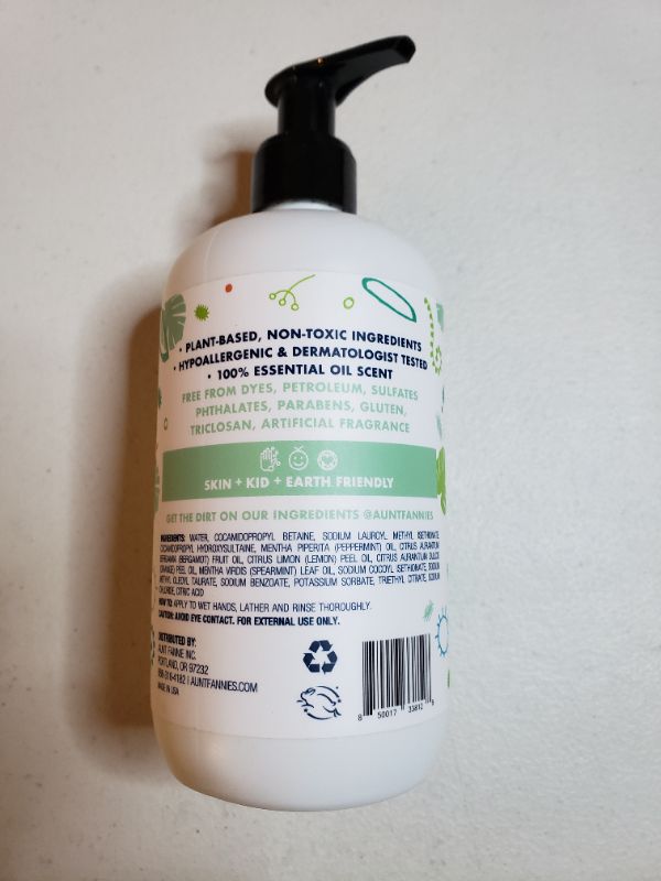 Photo 2 of Aunt Fannie's Hand Soap Gel - 12 Fl Oz (Soft Mint, Single Bottle)
