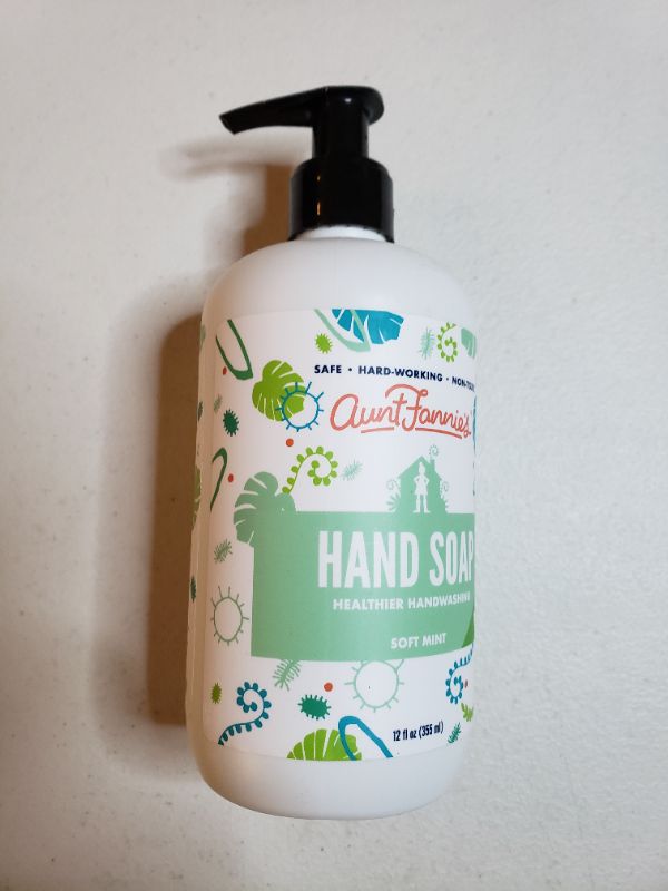 Photo 1 of Aunt Fannie's Hand Soap Gel - 12 Fl Oz (Soft Mint, Single Bottle)
