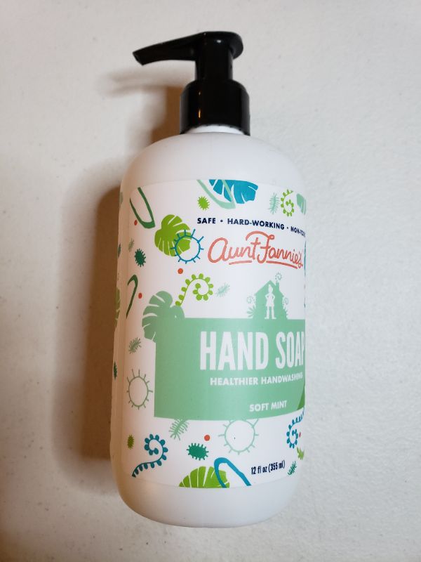 Photo 1 of Aunt Fannie's Hand Soap Gel - 12 Fl Oz (Soft Mint, Single Bottle)
