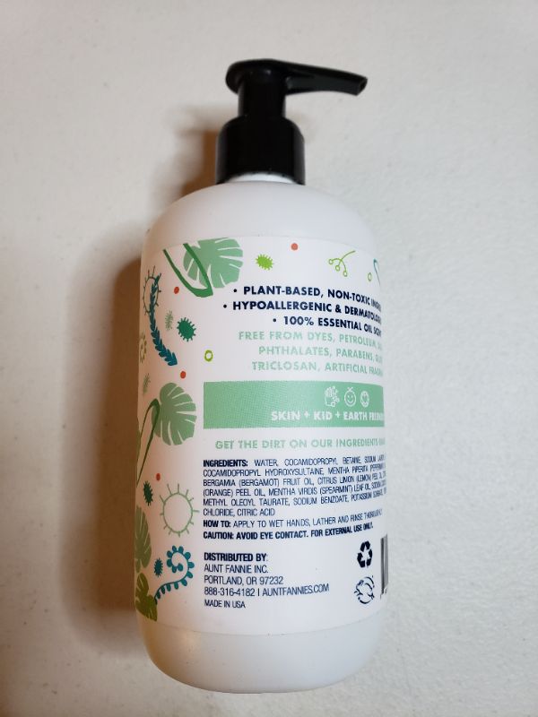 Photo 2 of Aunt Fannie's Hand Soap Gel - 12 Fl Oz (Soft Mint, Single Bottle)
