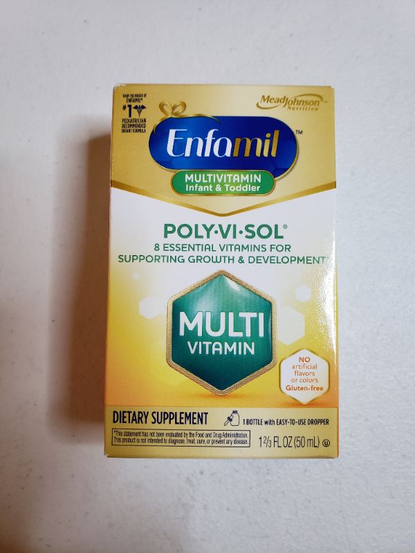 Photo 1 of Enfamil Poly-Vi-Sol Liquid Multivitamin Supplement for Infants and Toddlers, Assorted, No Flavor, 1.69 Fl Oz

