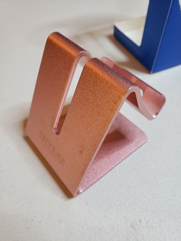 Photo 3 of DESKTOP CELL PHONE STAND, ROSE GOLD.