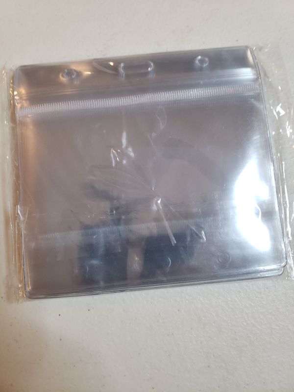 Photo 2 of CLEAR PLASTIC ID BADGE HOLDERS, LOT OF 4 PACKS.