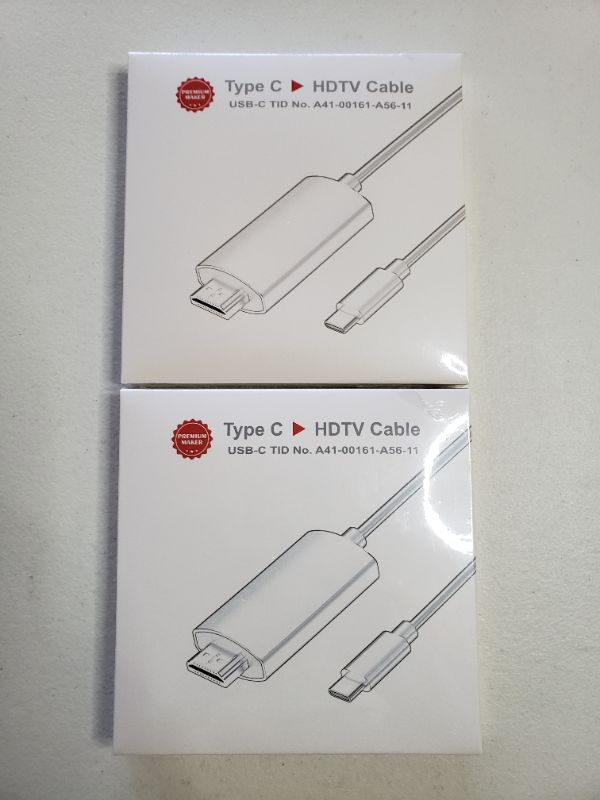 Photo 1 of TYPE C HDTV CABLE USB-C. LOT OF 2.