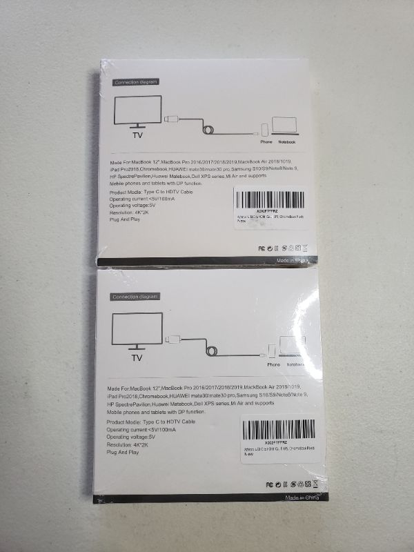 Photo 2 of TYPE C HDTV CABLE USB-C. LOT OF 2.