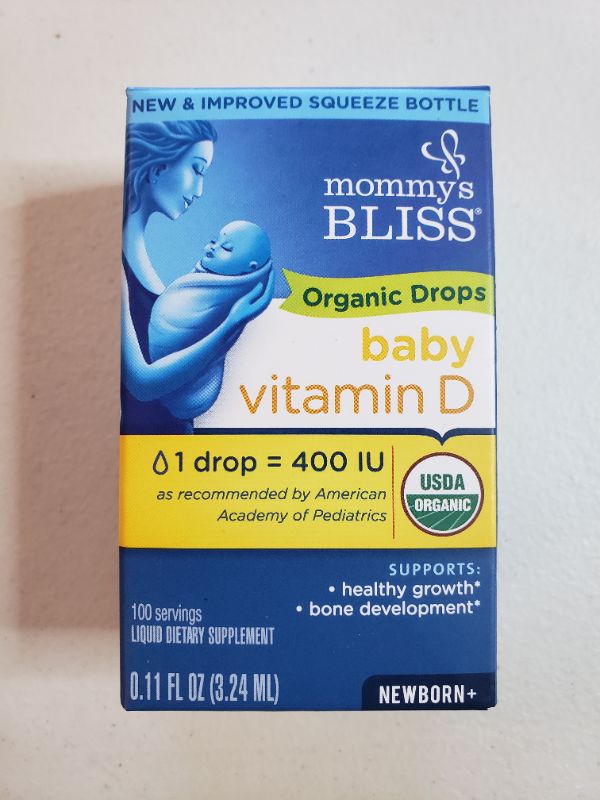 Photo 1 of Mommy's Bliss Organic Drops No Artificial Color, Vitamin D, 0.11 Fl Oz
